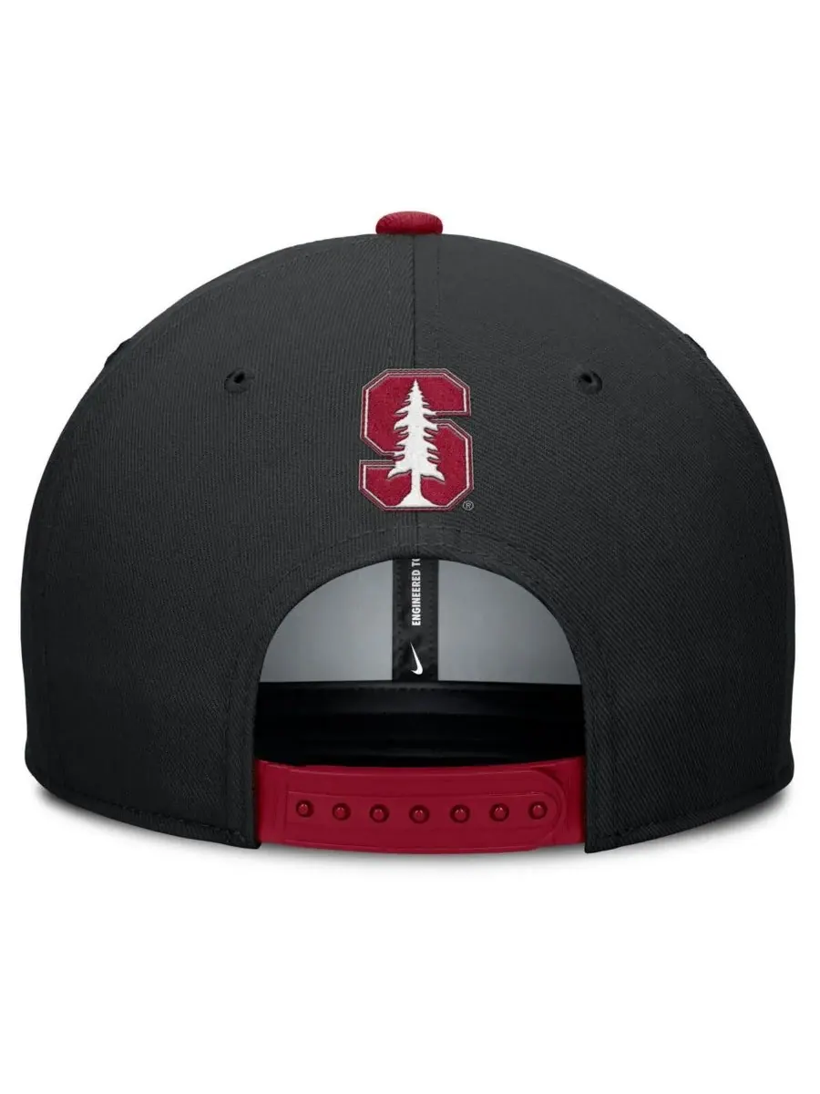 Nike Мужская черная/кардиналовая кепка Stanford Cardinal 2025 Sideline Campus Pro Local Snapback — изображение 4 из 4, черный