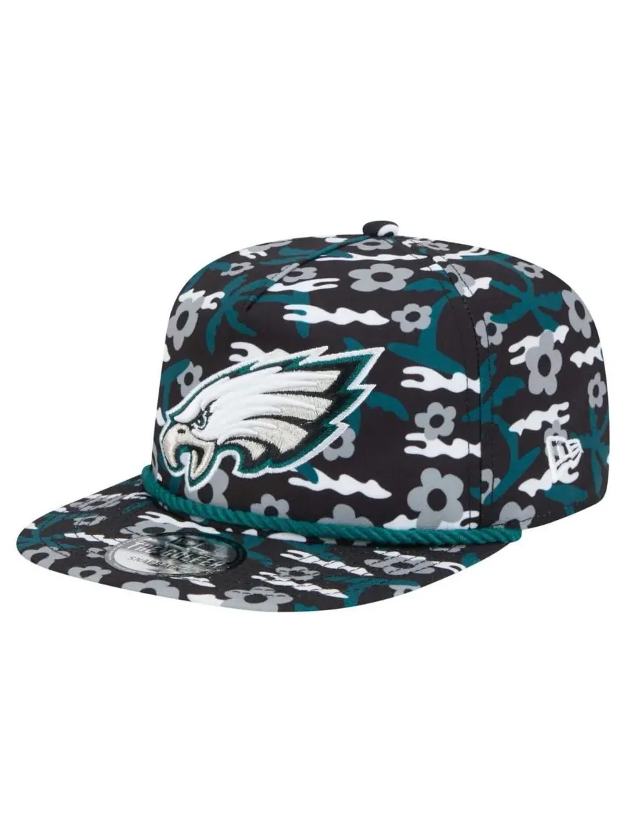 New Era Мужская черная бейсболка Philadelphia Eagles Wakey Wakey Golfer Snapback — изображение 1 из 5, черный