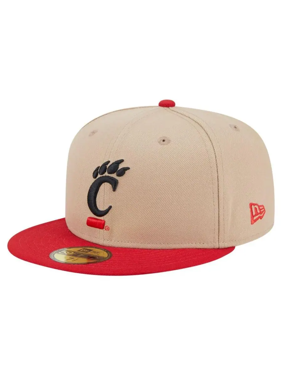 New Era Мужская кепка 59FIFTY цвета хаки с двухцветным дизайном, посвященная команде Cincinnati — изображение 1 из 5