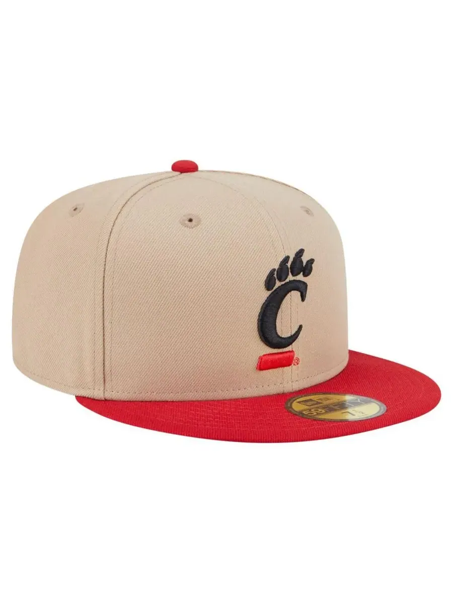New Era Мужская кепка 59FIFTY цвета хаки с двухцветным дизайном, посвященная команде Cincinnati — изображение 4 из 5