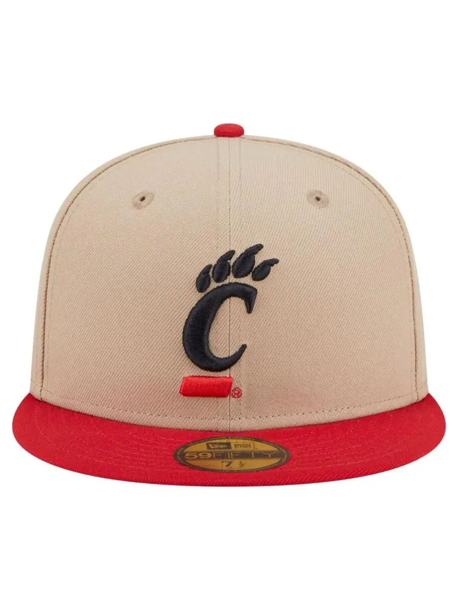 New Era Мужская кепка 59FIFTY цвета хаки с двухцветным дизайном, посвященная команде Cincinnati — изображение 5 из 5