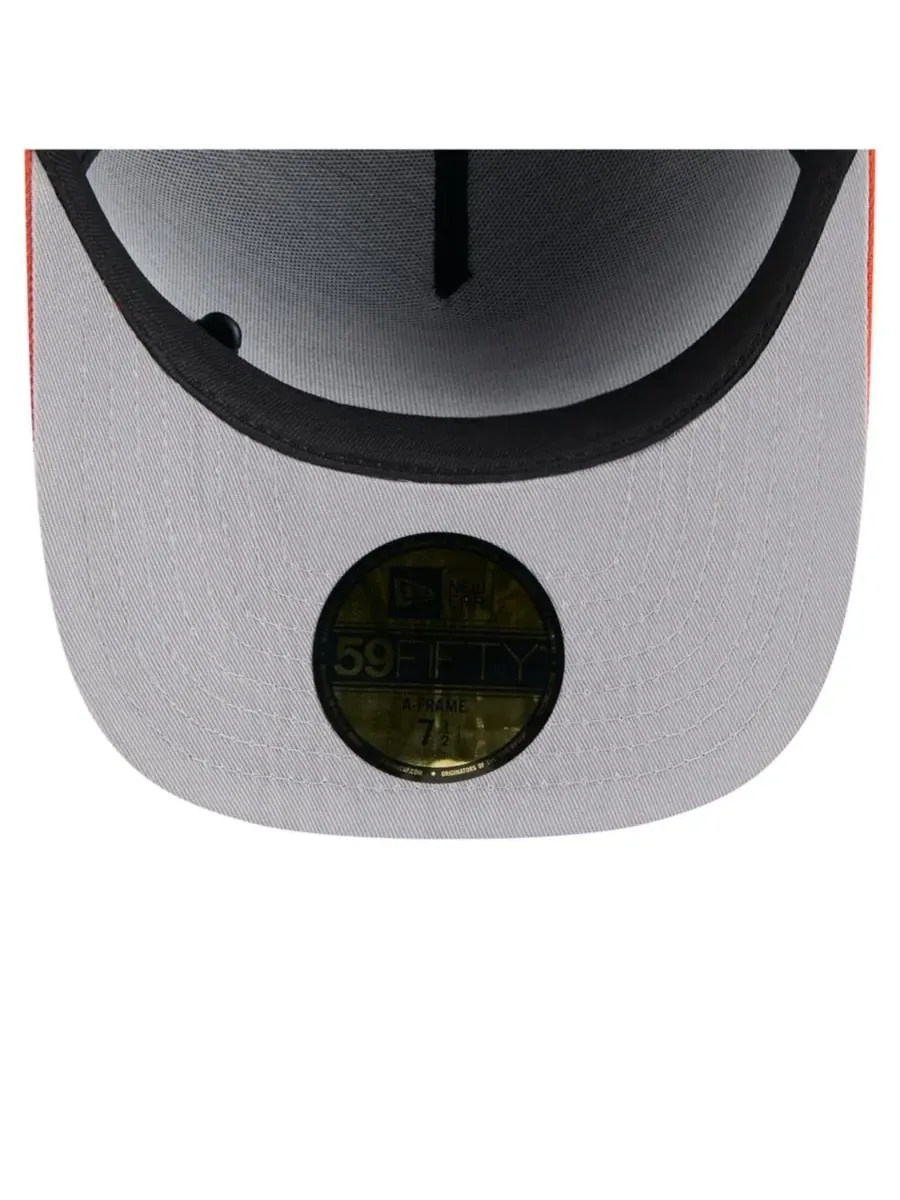 New Era Мужская кепка A-Frame 59FIFTY с черно-оранжевым принтом, посвященная драфту НФЛ 2025 года — изображение 2 из 5
