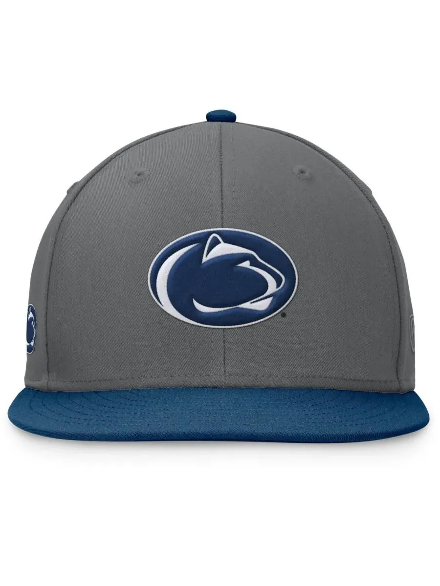 Top of the World Мужская двухцветная бейсболка Penn State Nittany Lions Rally серого/темно-синего — изображение 2 из 4