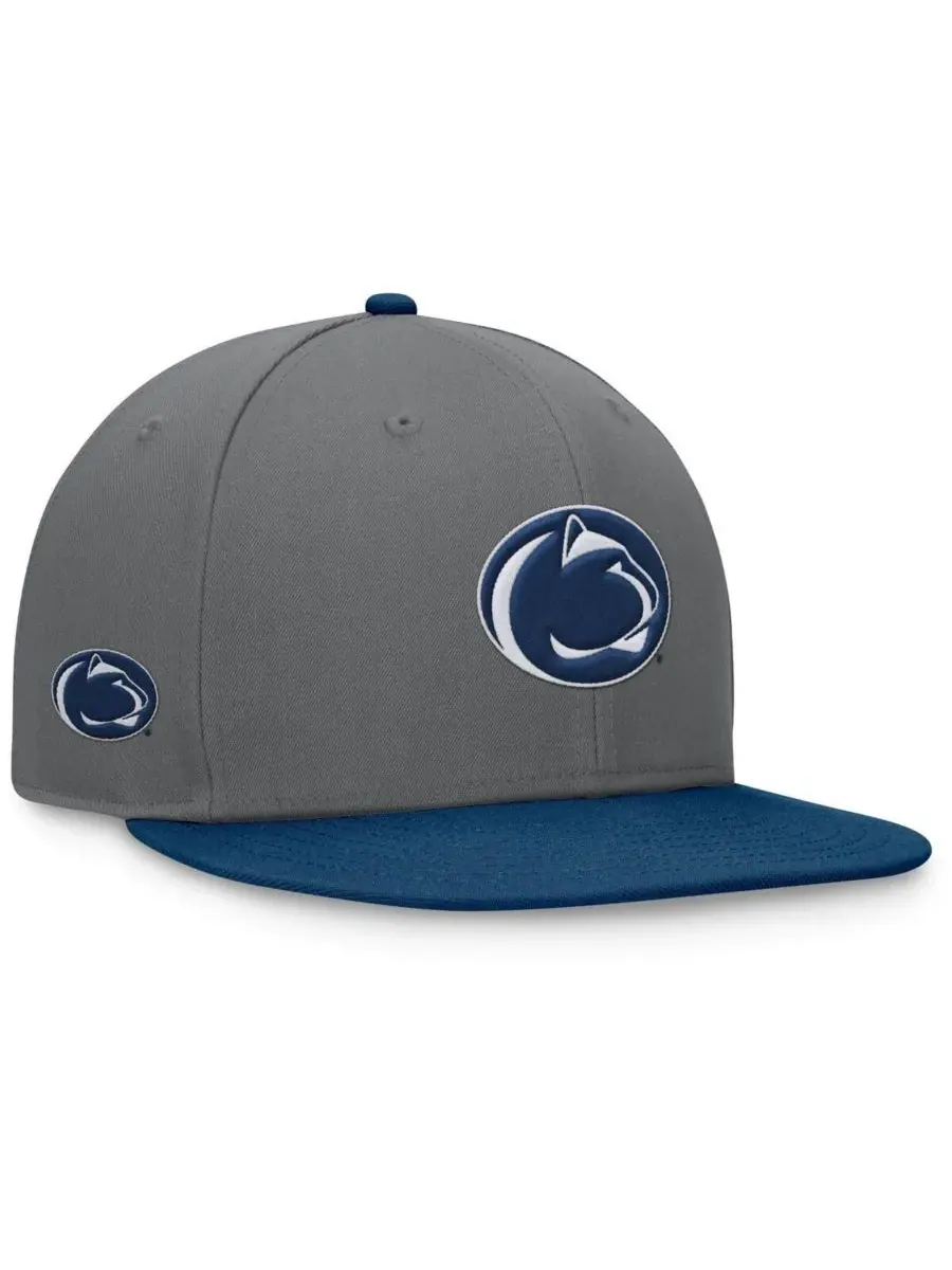 Top of the World Мужская двухцветная бейсболка Penn State Nittany Lions Rally серого/темно-синего — изображение 3 из 4