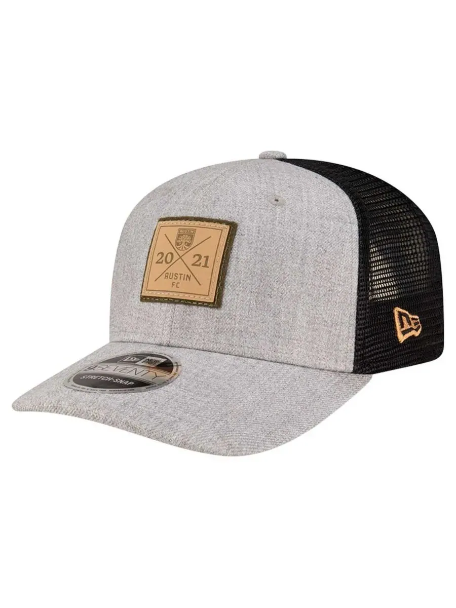 New Era Мужская регулируемая кепка Austin FC Heather Gray Heather Patch 9SEVENTY — изображение 1 из 5, серый