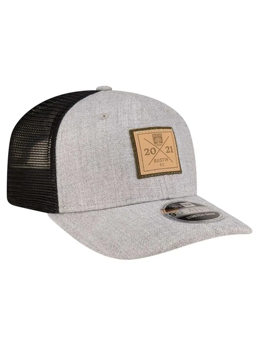 New Era Мужская регулируемая кепка Austin FC Heather Gray Heather Patch 9SEVENTY — изображение 2 из 5, серый