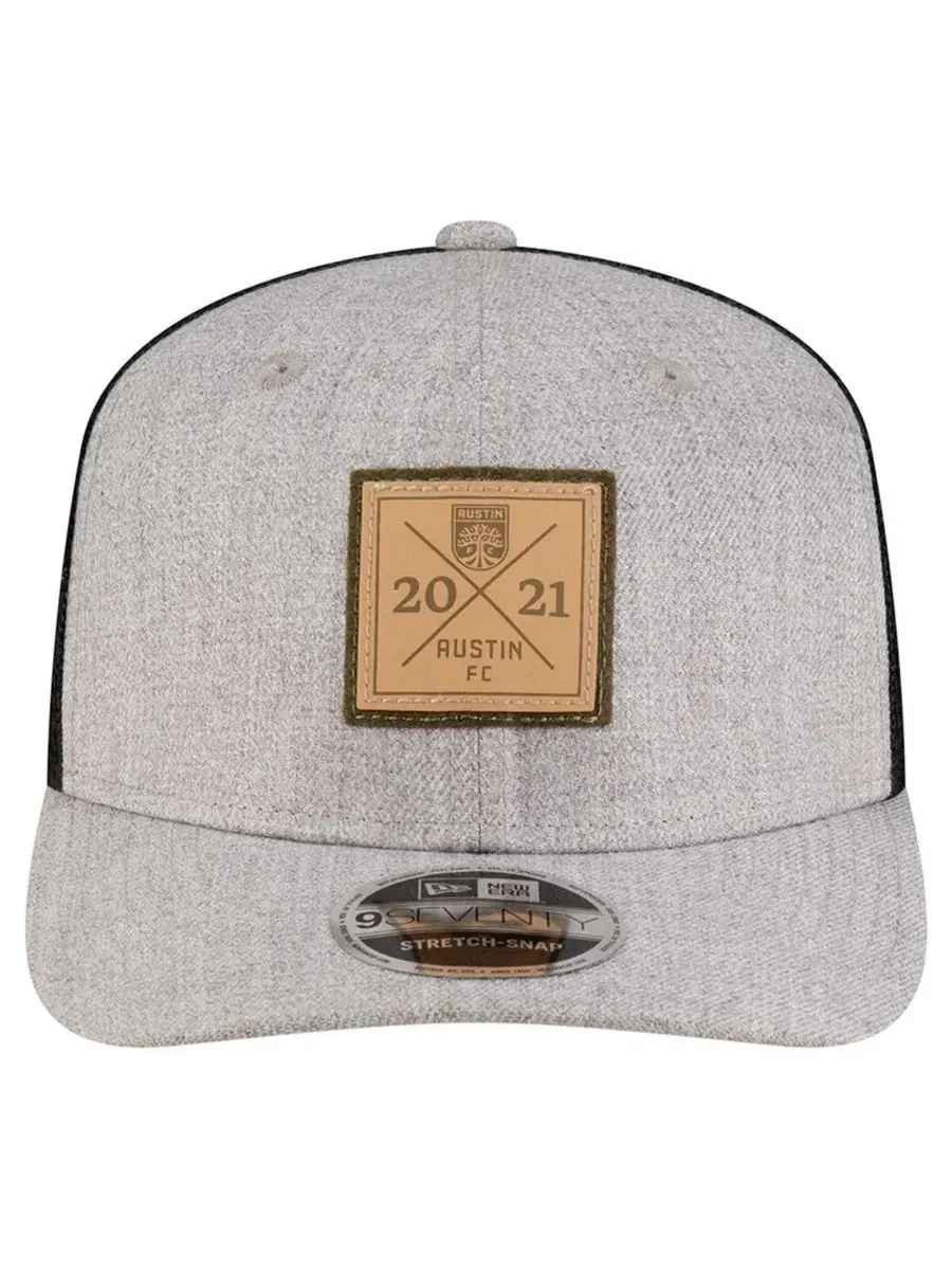 New Era Мужская регулируемая кепка Austin FC Heather Gray Heather Patch 9SEVENTY — изображение 3 из 5, серый