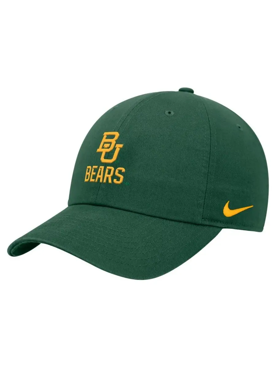 Nike Мужская зеленая регулируемая кепка Baylor Bears Club — изображение 1 из 2, зеленый