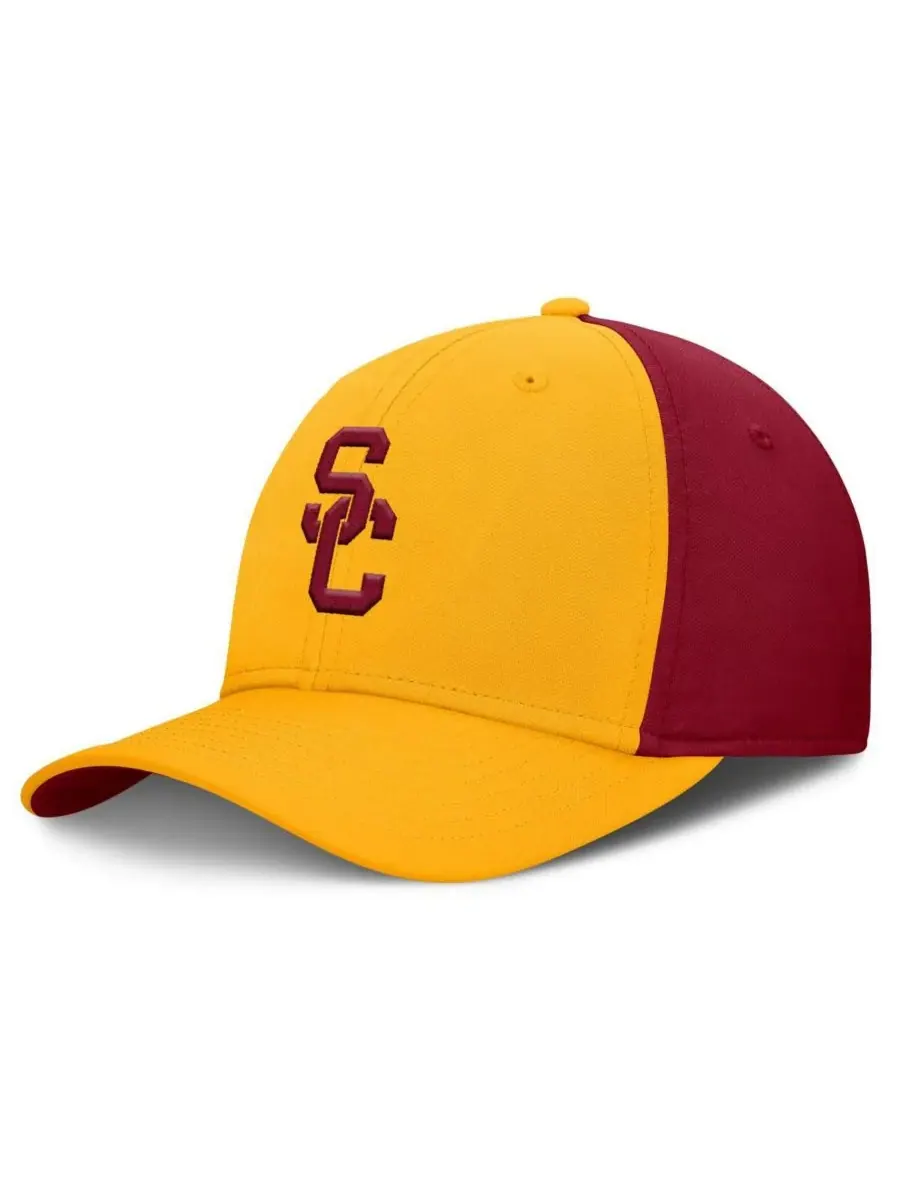 Мужская золотисто-кардиналовая бейсболка USC Trojans 2025 Sideline Rise Local Performance Flex Hat — изображение 1 из 4