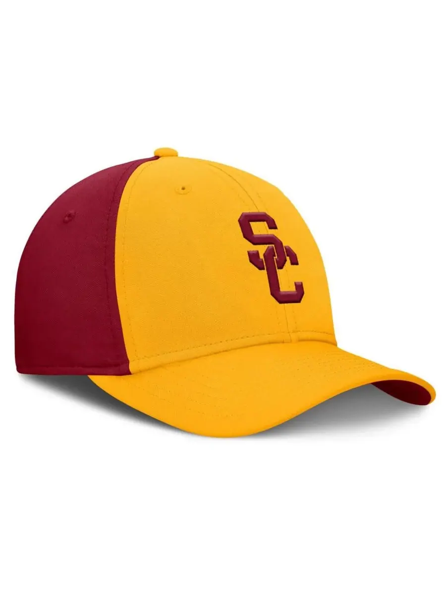 Мужская золотисто-кардиналовая бейсболка USC Trojans 2025 Sideline Rise Local Performance Flex Hat — изображение 3 из 4