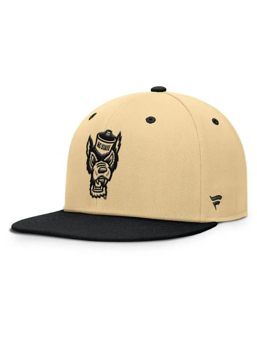 Fanatics Мужская золотисто-черная бейсболка NC State Wolfpack Balance Fitted Hat — изображение 1 из 4, хаки черный