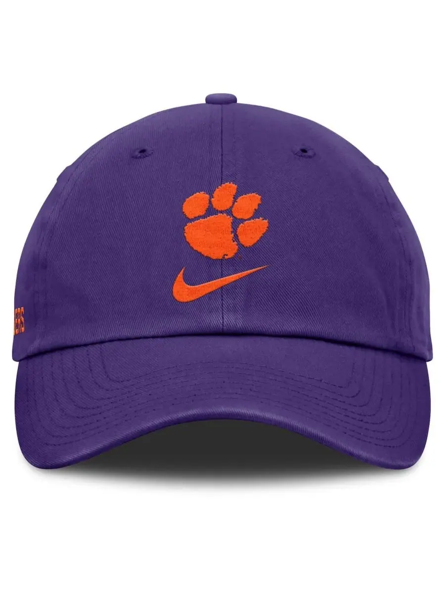 Nike Мужская фиолетовая регулируемая кепка Clemson Tigers Primetime Club — изображение 2 из 4, фиолетовый