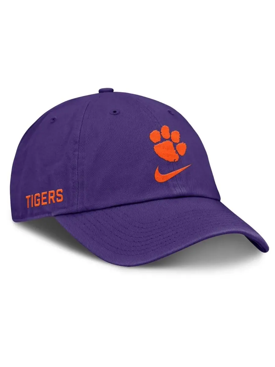 Nike Мужская фиолетовая регулируемая кепка Clemson Tigers Primetime Club — изображение 3 из 4, фиолетовый