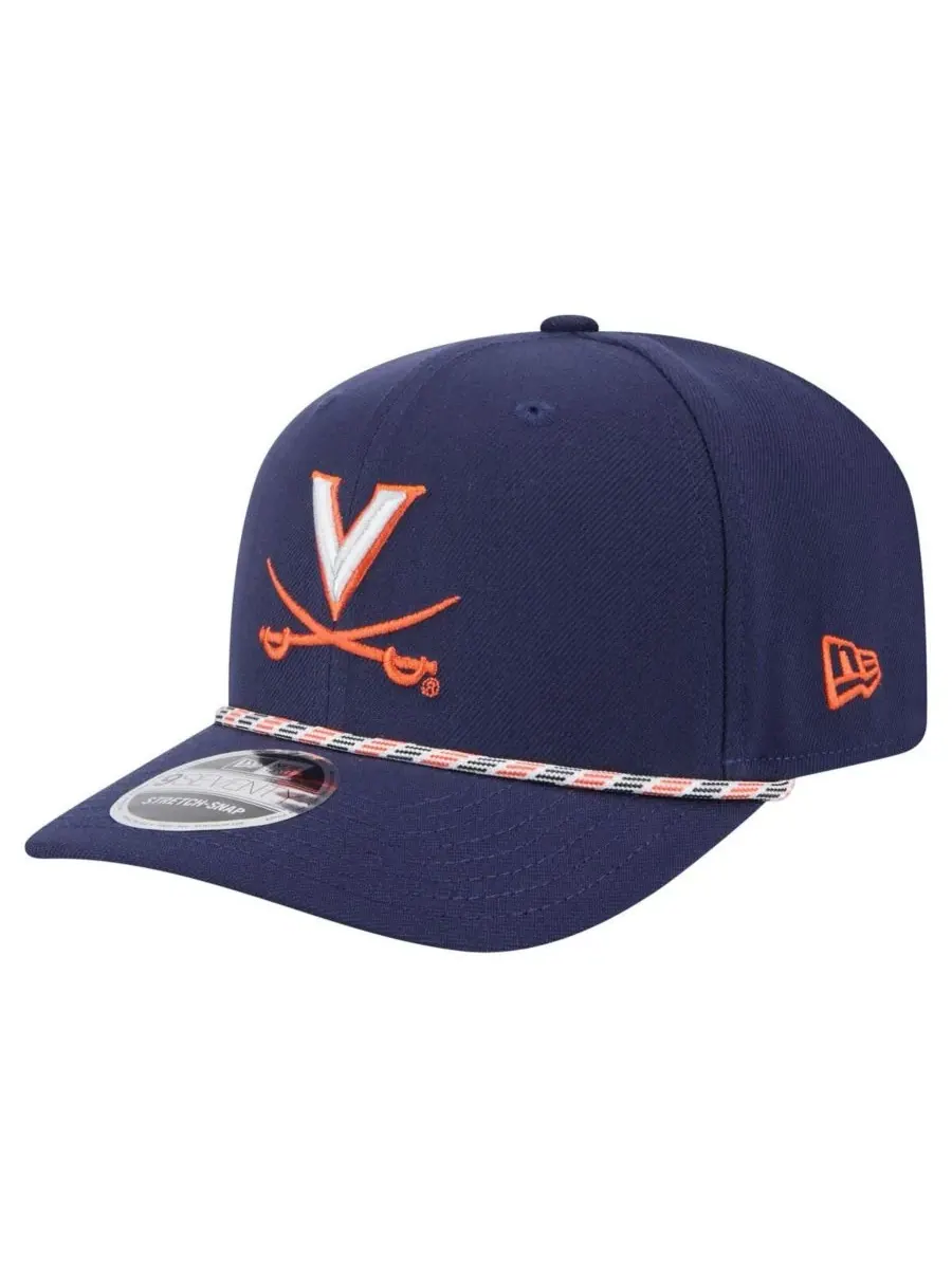 New Era Мужская темно-синяя кепка Virginia Cavaliers Gameday Multi-Rope 9SEVENTY Stretch Snap Hat — изображение 1 из 4