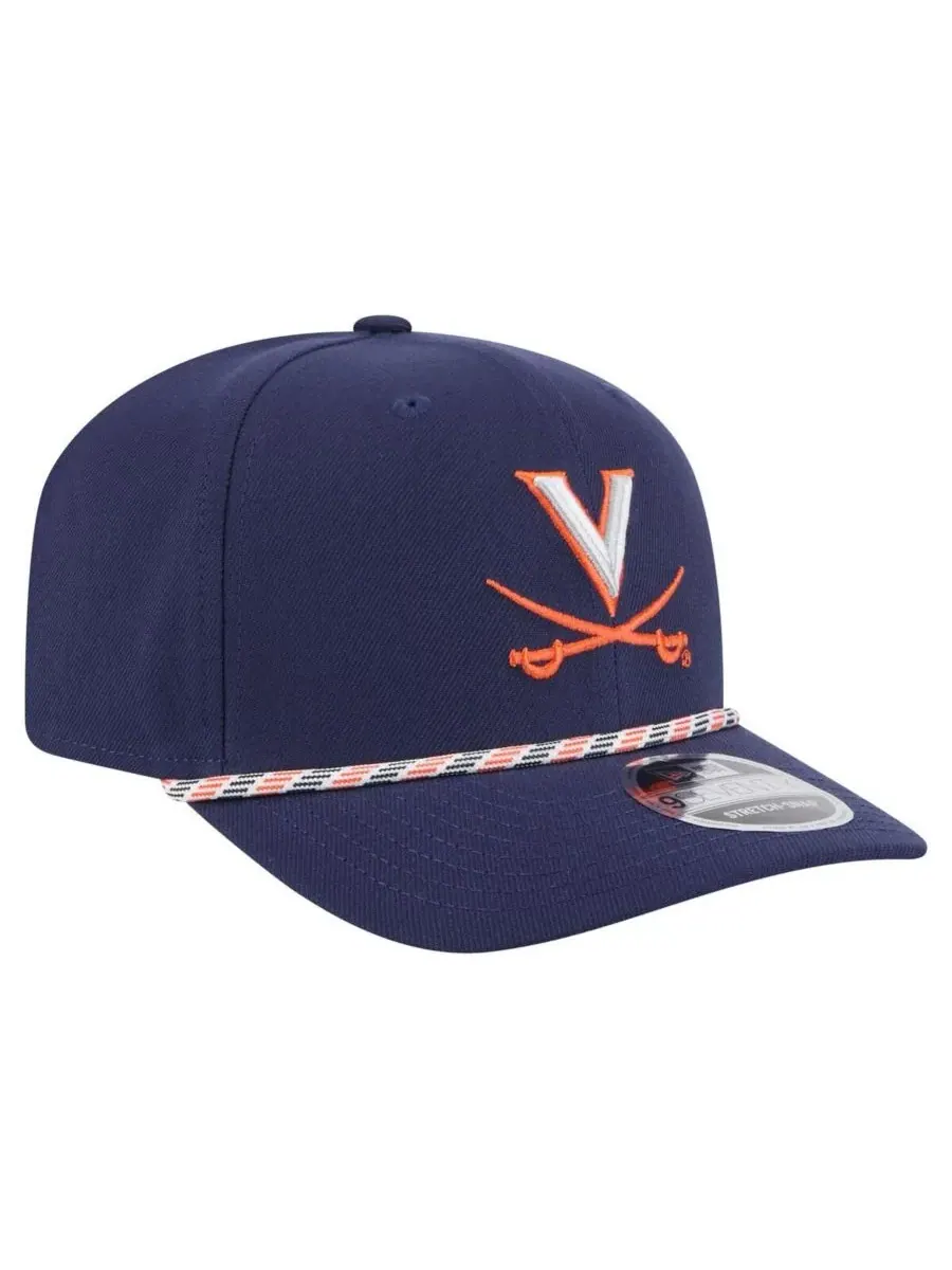 New Era Мужская темно-синяя кепка Virginia Cavaliers Gameday Multi-Rope 9SEVENTY Stretch Snap Hat — изображение 2 из 4