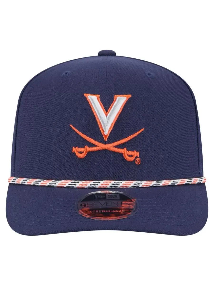 New Era Мужская темно-синяя кепка Virginia Cavaliers Gameday Multi-Rope 9SEVENTY Stretch Snap Hat — изображение 4 из 4