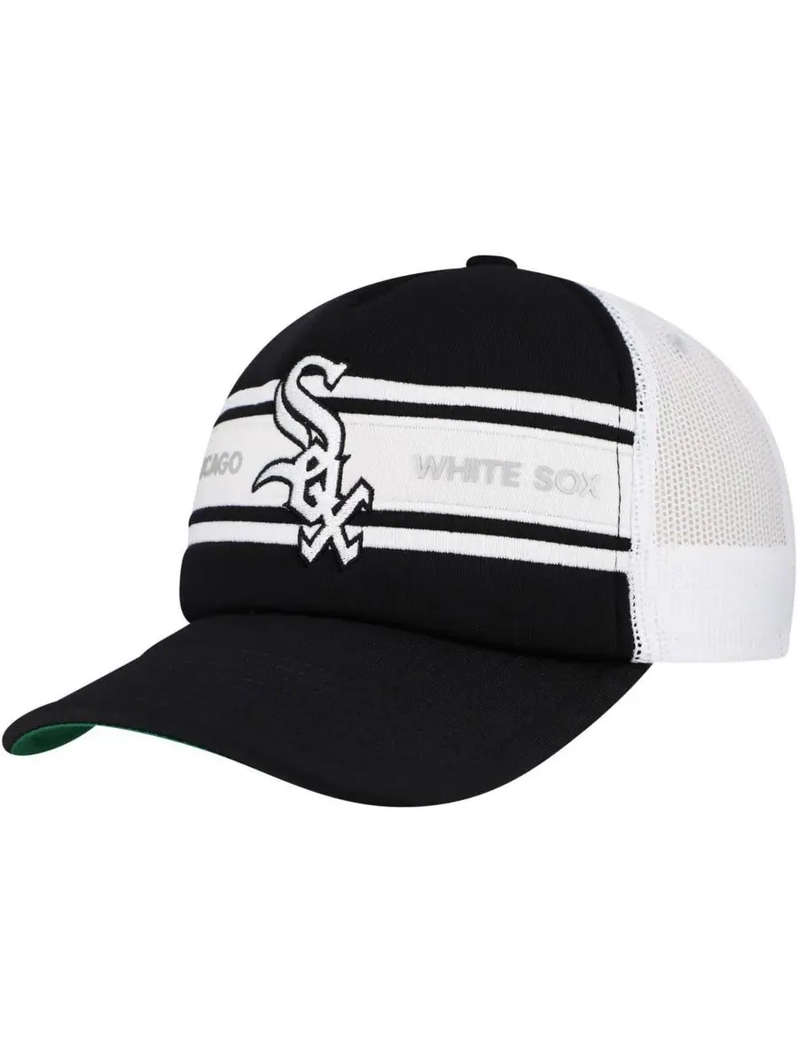 Mitchell & Ness Мужская черная регулируемая кепка-тракер Chicago White Sox Sideline — изображение 1 из 4, черный