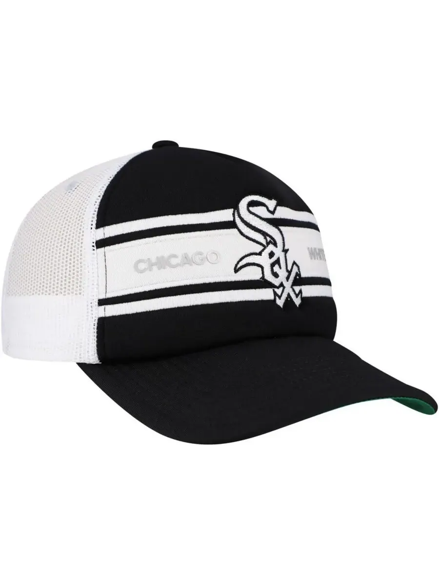 Mitchell & Ness Мужская черная регулируемая кепка-тракер Chicago White Sox Sideline — изображение 4 из 4, черный