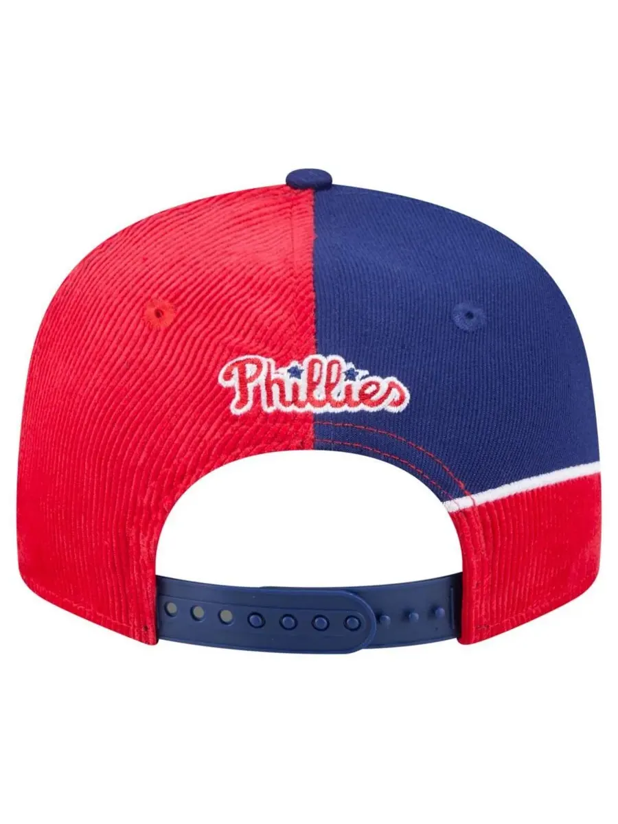 New Era Мужская вельветовая кепка-бейсболка Philadelphia Phillies в стиле ретро — изображение 4 из 5, красный