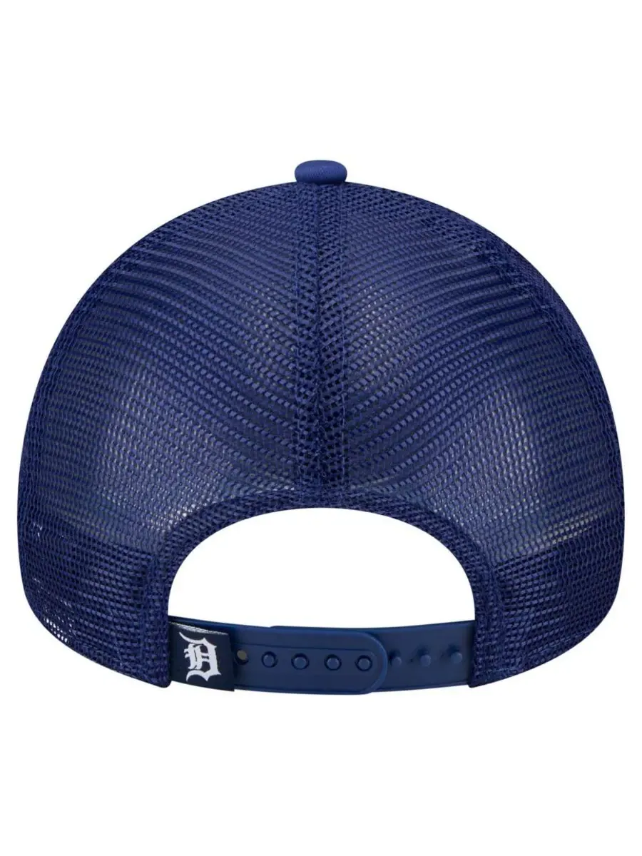 New Era Мужская белая/темно-синяя бейсболка Detroit Tigers с регулируемым размером и эффектом — изображение 3 из 4