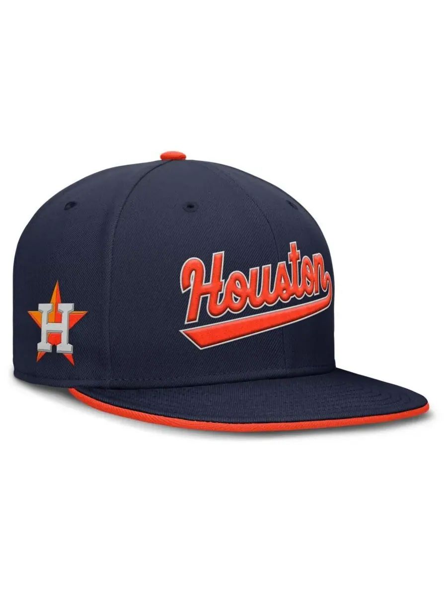 Nike Мужская темно-синяя бейсболка Houston Astros True Performance Fitted Hat — изображение 1 из 4, темно-синий