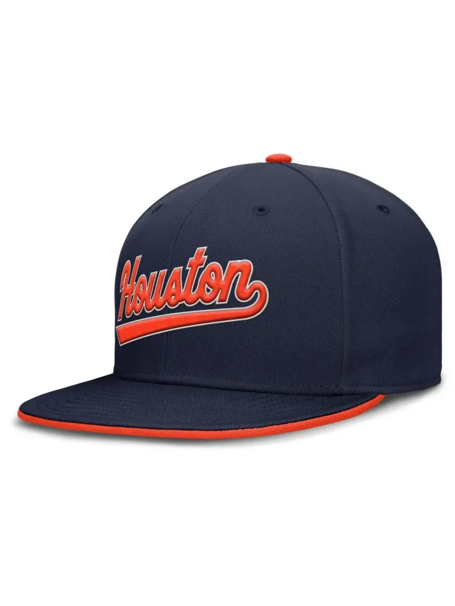 Nike Мужская темно-синяя бейсболка Houston Astros True Performance Fitted Hat — изображение 3 из 4, темно-синий