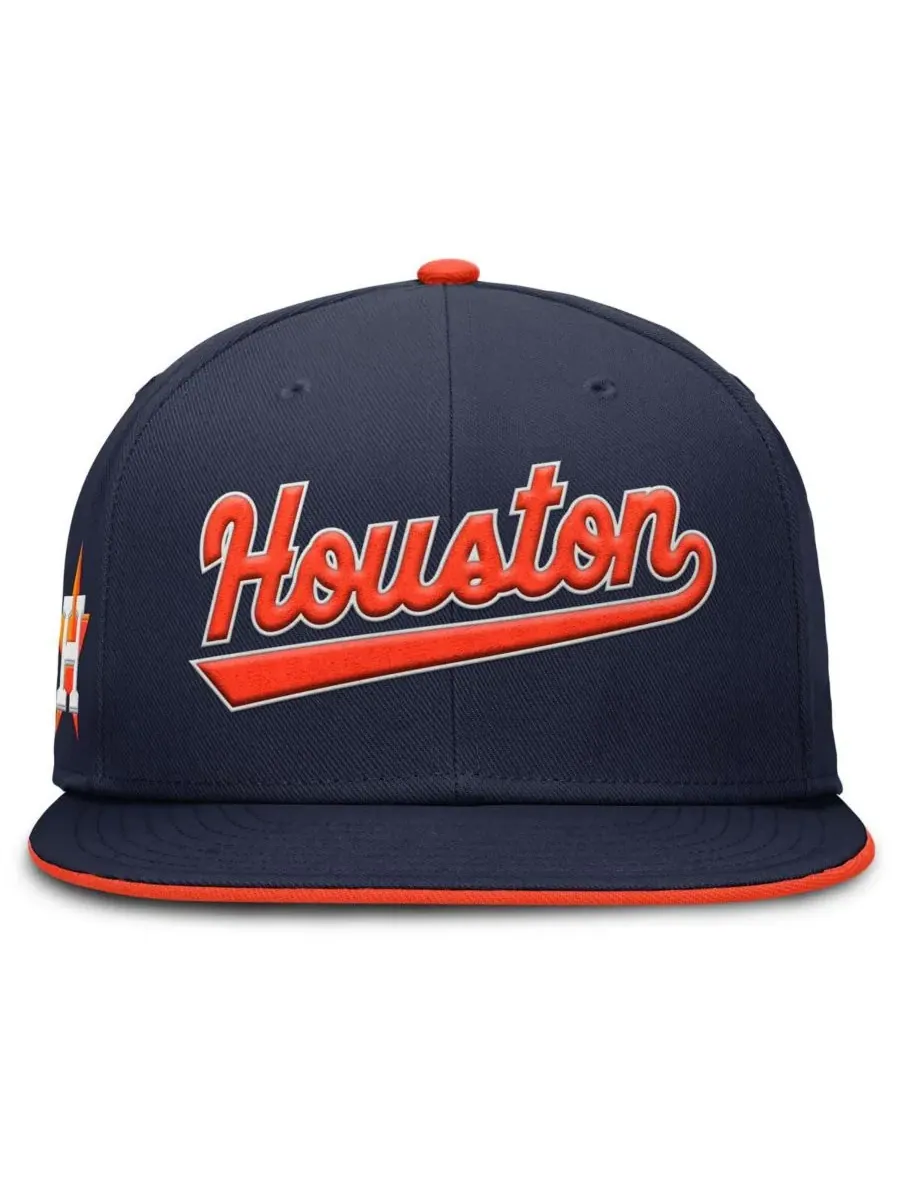 Nike Мужская темно-синяя бейсболка Houston Astros True Performance Fitted Hat — изображение 4 из 4, темно-синий