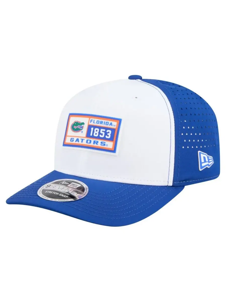 New Era Мужская белая/королевская бейсболка Florida Gators с перфорированной нашивкой, регулируемая — изображение 1 из 5