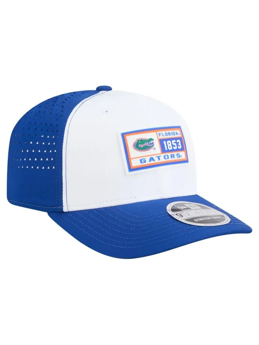 New Era Мужская белая/королевская бейсболка Florida Gators с перфорированной нашивкой, регулируемая — изображение 4 из 5