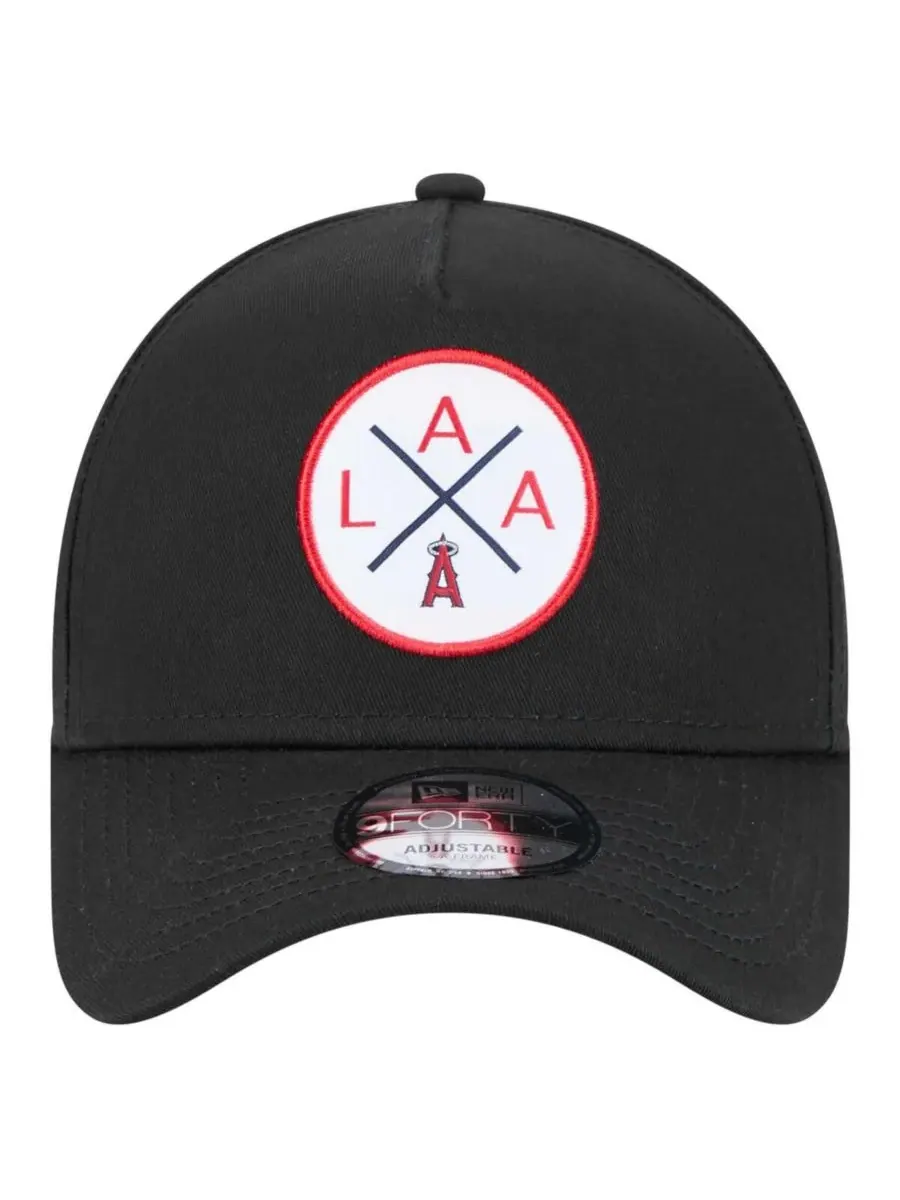 New Era Мужская черная регулируемая кепка Los Angeles Angels 9FORTY A-Frame — изображение 5 из 5, черный