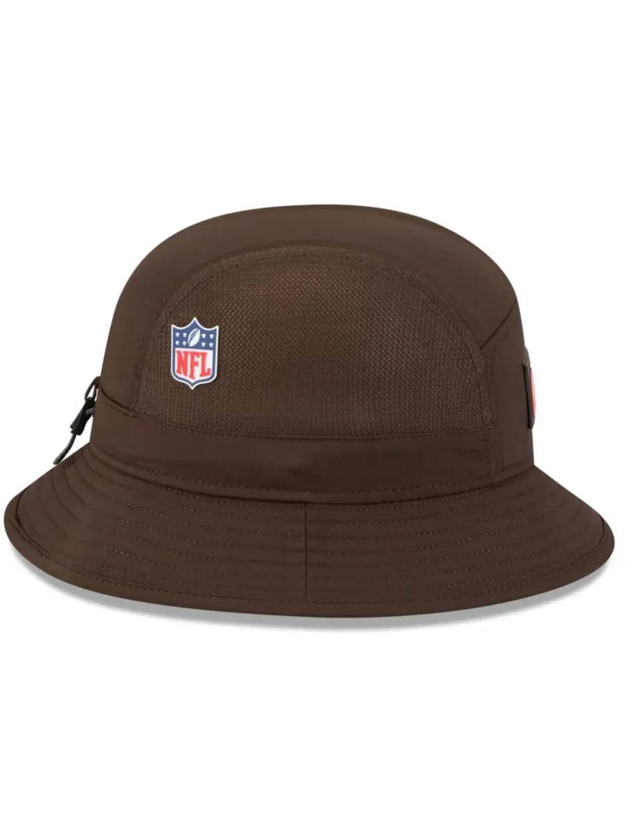 New Era Мужская коричневая панама Cleveland Browns 2025 Sideline — изображение 2 из 5, коричневый