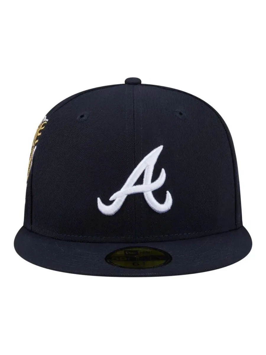 Кепка New Era Atlanta Braves Hidden Hit 59FIFTY — изображение 2 из 5, темно-синий