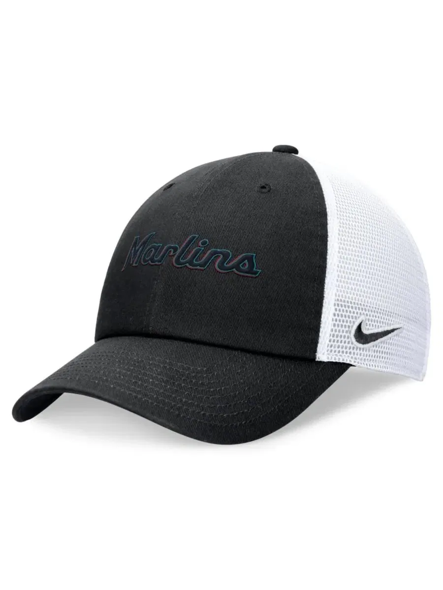 Кепка-тракер с вышитым логотипом Miami Marlins Nike — изображение 1 из 4, черный