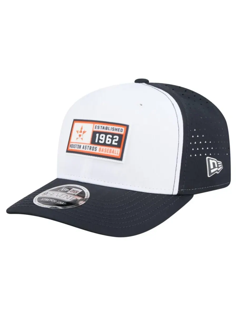 Кепка с козырьком Houston Astros Established Patch 9SEVENTY New Era — изображение 1 из 5, белый темно-синий