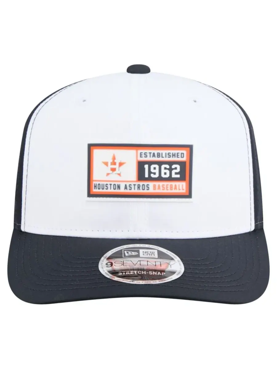 Кепка с козырьком Houston Astros Established Patch 9SEVENTY New Era — изображение 2 из 5, белый темно-синий