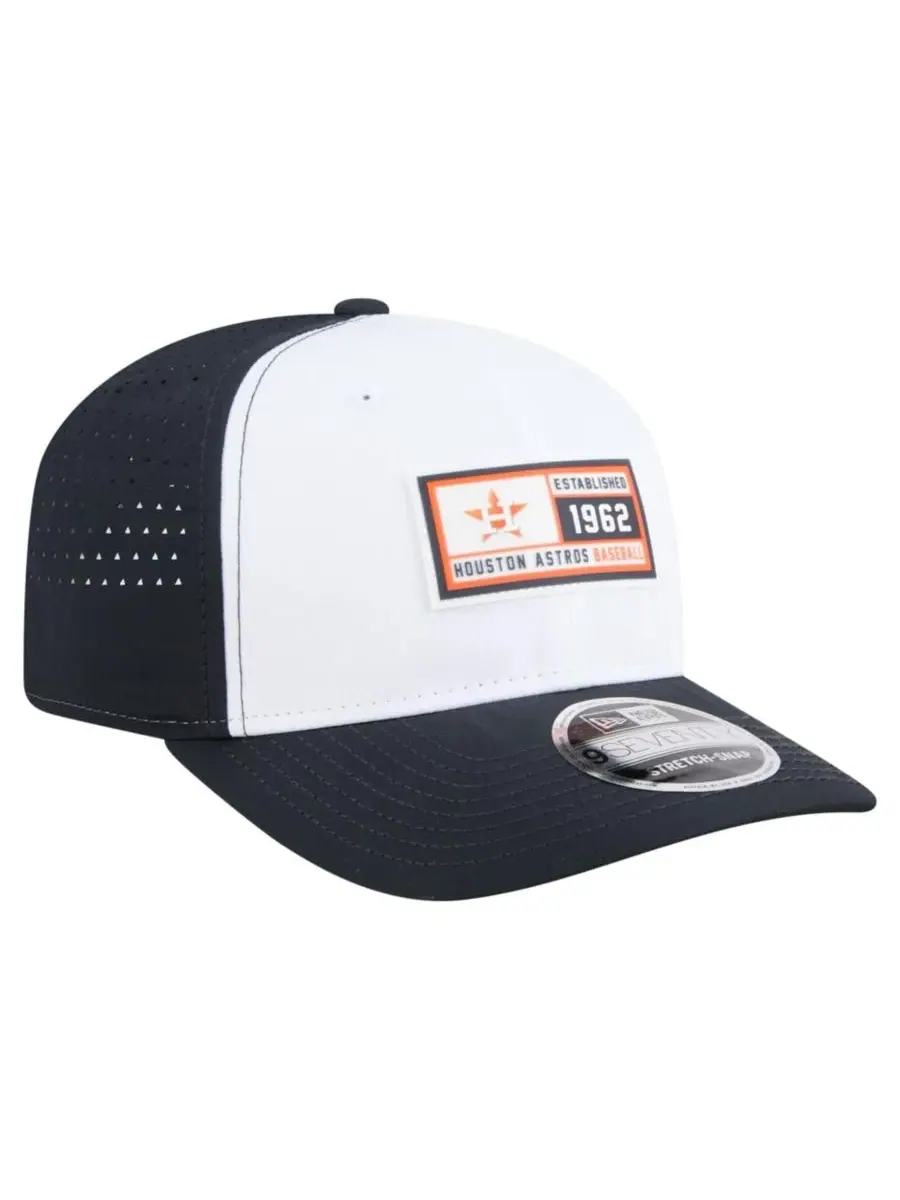 Кепка с козырьком Houston Astros Established Patch 9SEVENTY New Era — изображение 3 из 5, белый темно-синий
