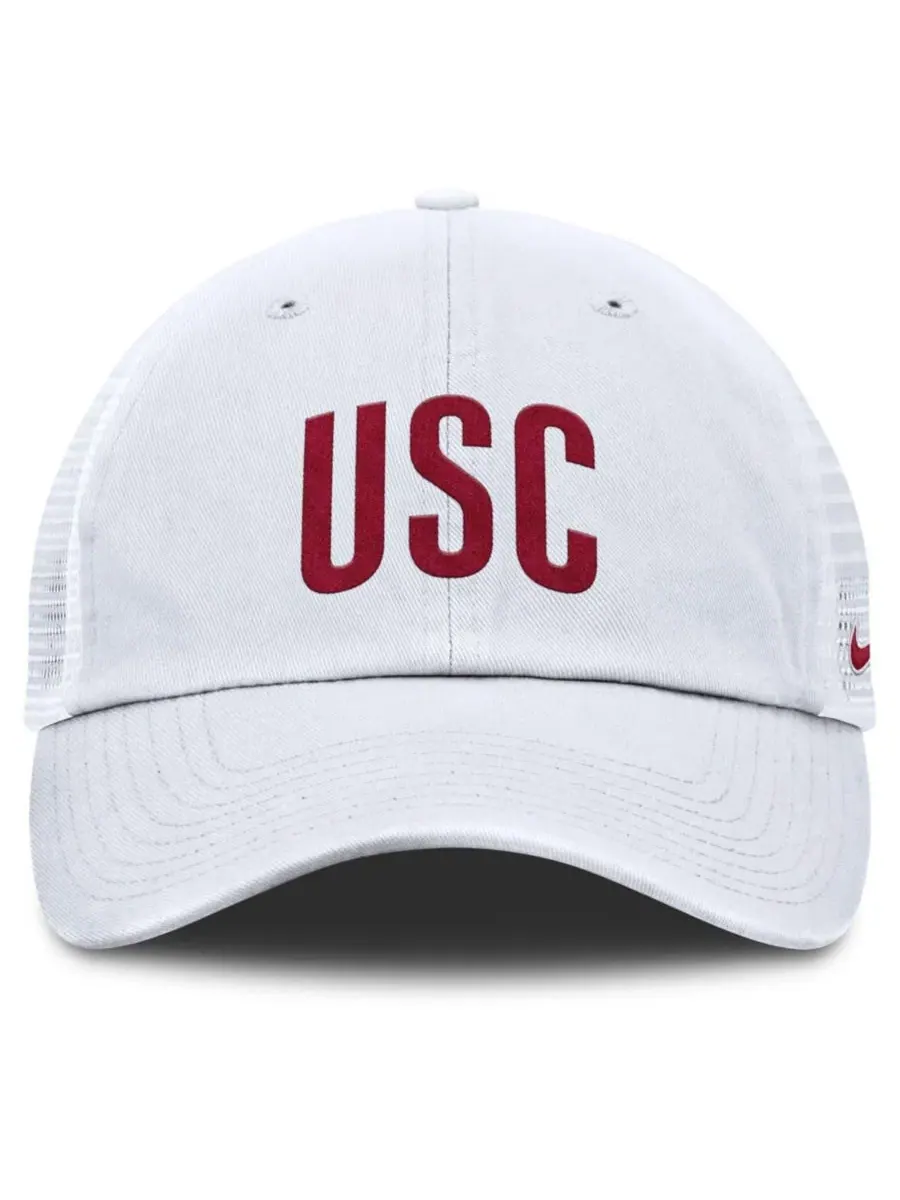 Кепка-тракер с вышивкой USC Trojans, бренд Nike — изображение 2 из 4, белый белый