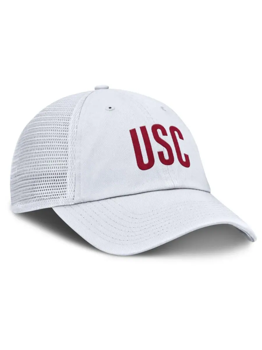 Кепка-тракер с вышивкой USC Trojans, бренд Nike — изображение 3 из 4, белый белый