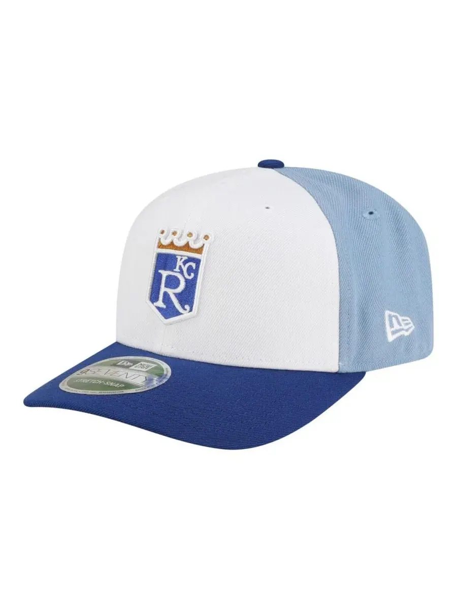 Бейсболка New Era Kansas City Royals 9SEVENTY, с вышивкой — изображение 1 из 4, белый светлый синий