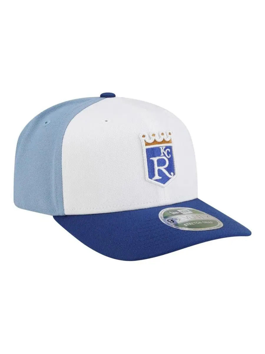 Бейсболка New Era Kansas City Royals 9SEVENTY, с вышивкой — изображение 3 из 4, белый светлый синий