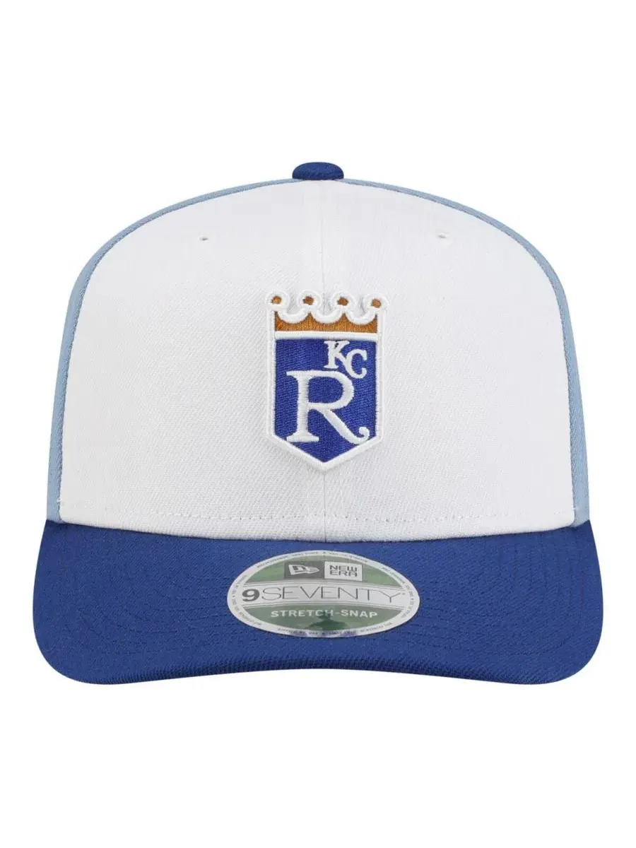 Бейсболка New Era Kansas City Royals 9SEVENTY, с вышивкой — изображение 4 из 4, белый светлый синий