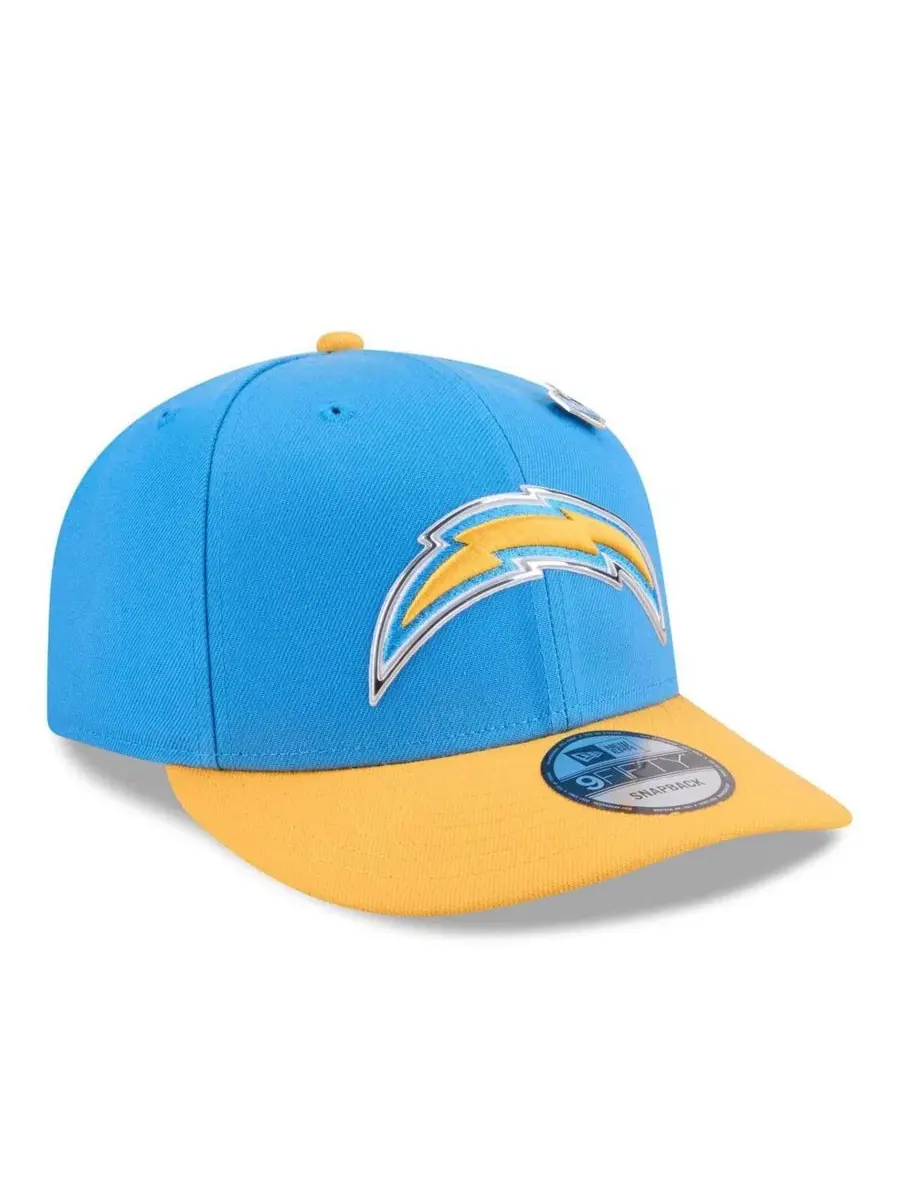 Кепка-снапбек New Era 2026 NFL Draft On Stage Pre-Curved 9FIFTY — изображение 3 из 5, синий золотистый
