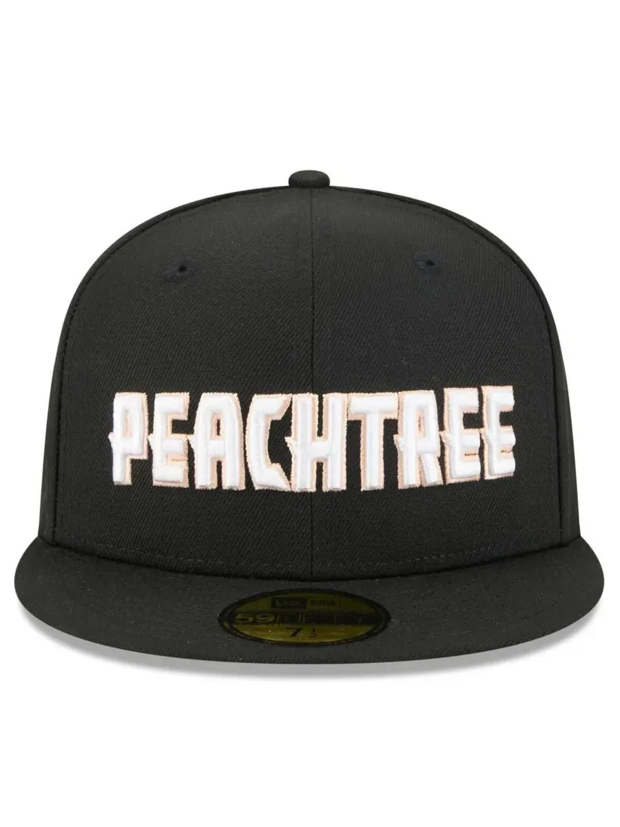 Кепка New Era 59FIFTY с вышивкой Atlanta Hawks — изображение 2 из 5, черный
