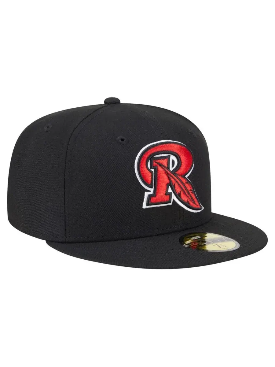 New Era Мужская черная бейсболка Rochester Red Wings из аутентичной коллекции 59FIFTY — изображение 3 из 4, черный