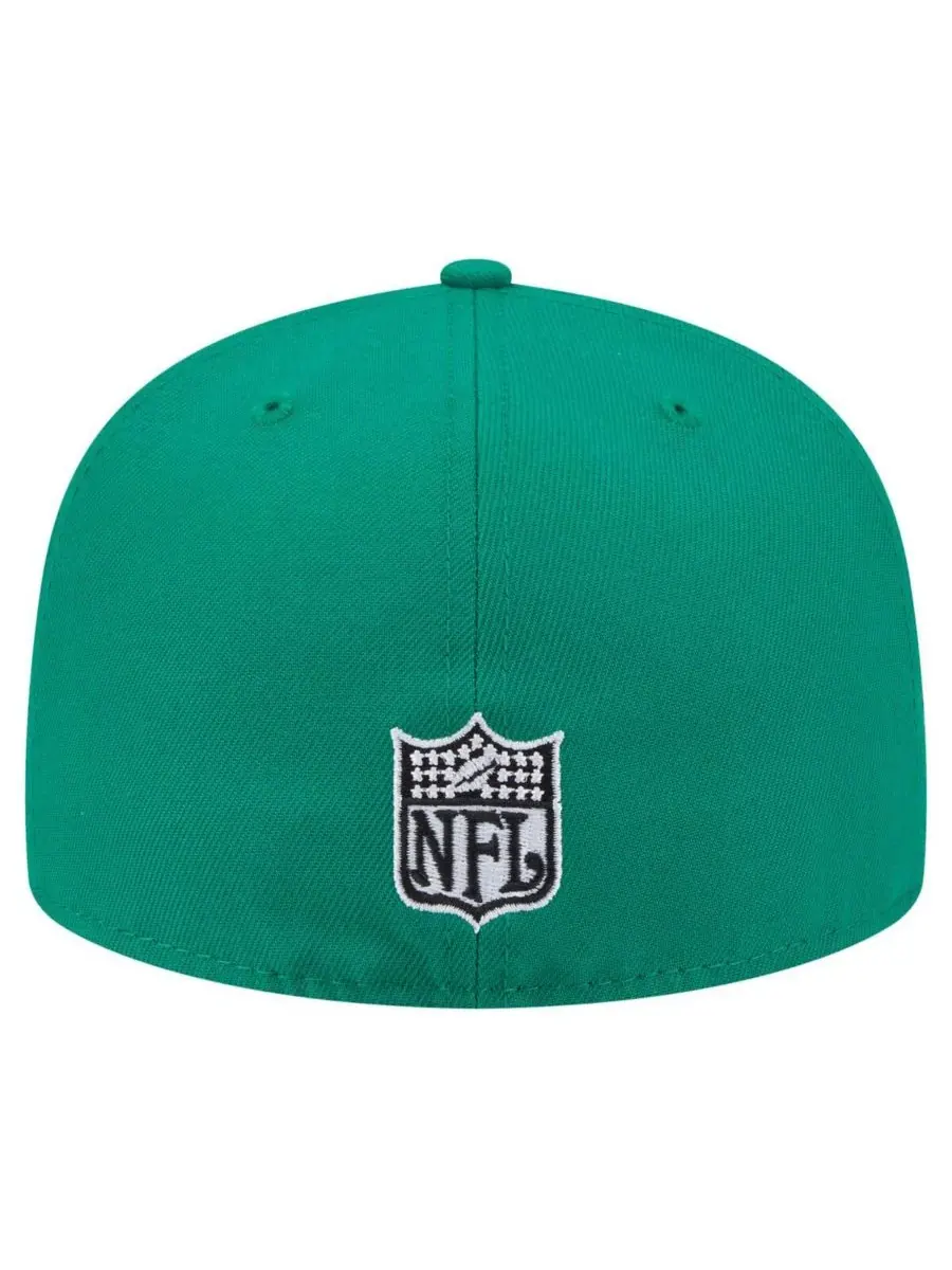 New Era Мужская кепка 59FIFTY оверсайз ярко-зеленого цвета с символикой Philadelphia Eagles — изображение 4 из 4, зеленый