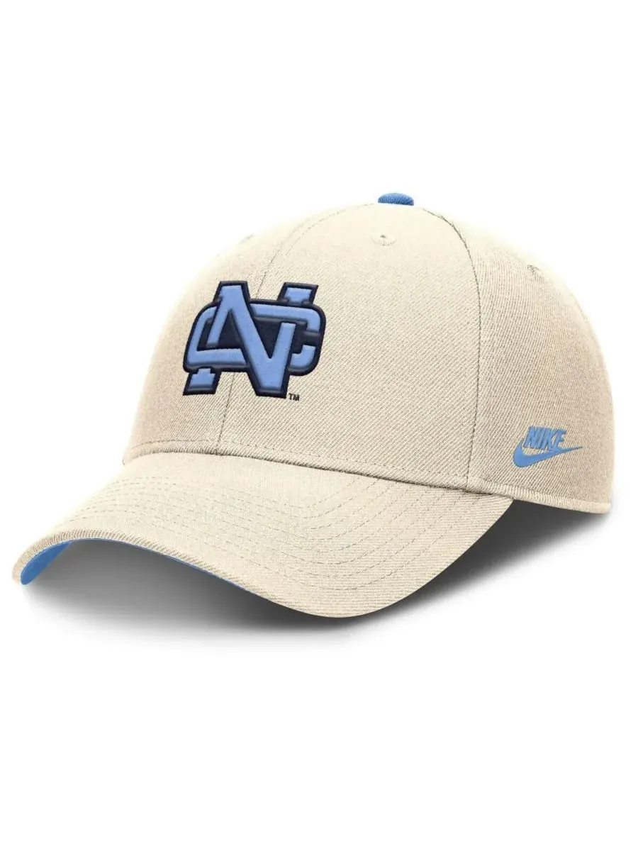 Мужская регулируемая кепка Natural North Carolina Tar Heels Rise Legacy Nike — изображение 1 из 4, прозрачный