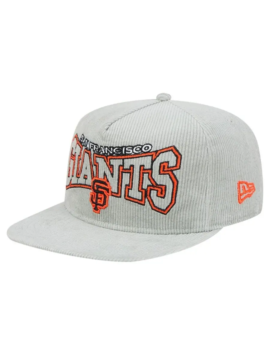 New Era Мужская серая вельветовая кепка-бейсболка San Francisco Giants с регулируемой застежкой — изображение 1 из 4, серый