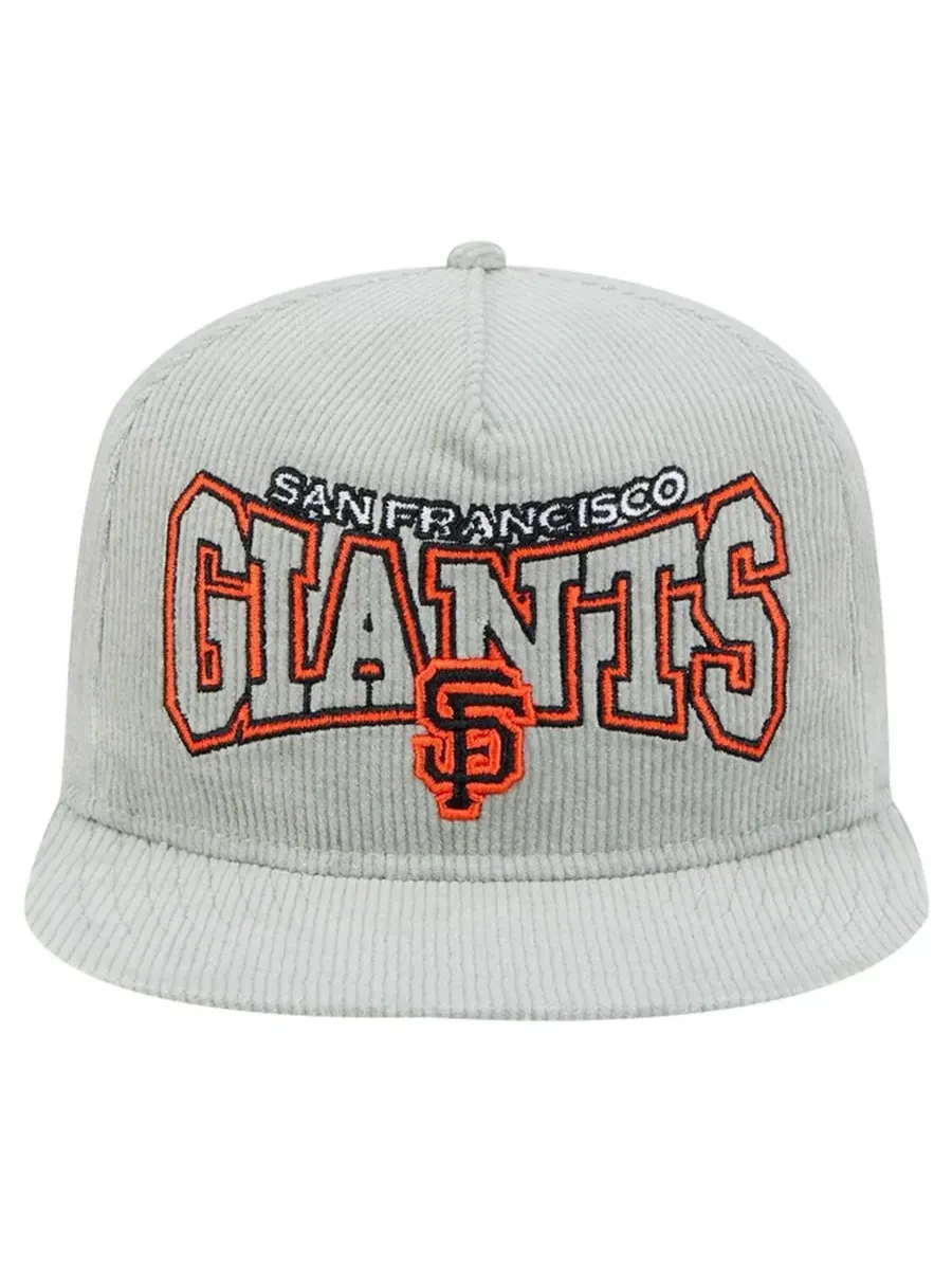 New Era Мужская серая вельветовая кепка-бейсболка San Francisco Giants с регулируемой застежкой — изображение 2 из 4, серый