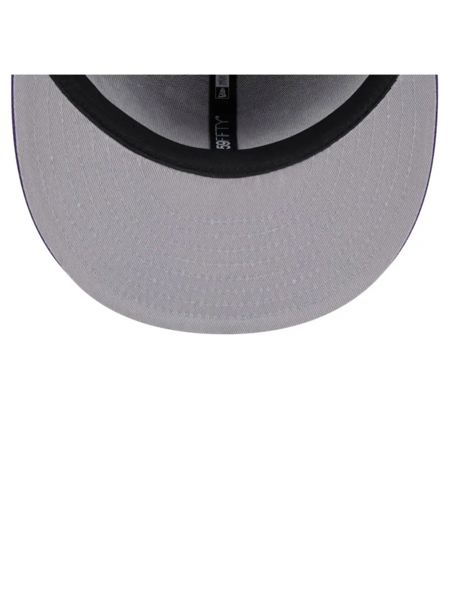 New Era Мужская фиолетовая кепка Los Angeles Lakers Sport Night Script Sided 59FIFTY — изображение 2 из 5, фиолетовый