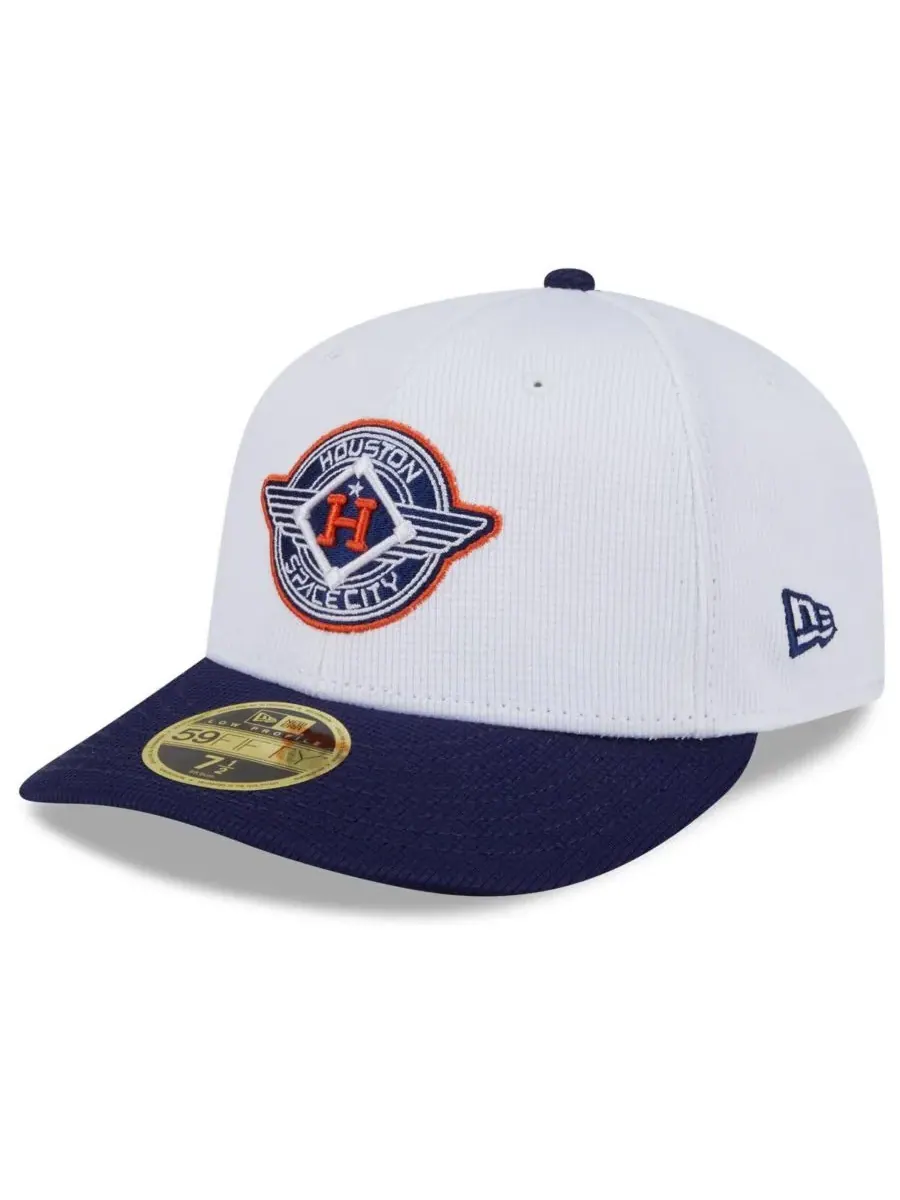 New Era Мужская белая/темно-синяя бейсболка Houston Astros 2025 City Connect Batting Practice Low — изображение 1 из 5